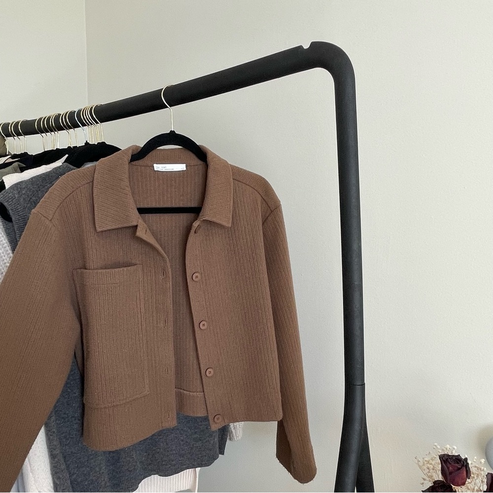 OAK&FORT Cropped Collared Jacket